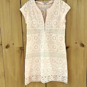 Calypso St. Barth Rondinara Pink Eyelet Dress Size XS
